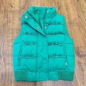 Gap Kids ruffle trim puffer vest